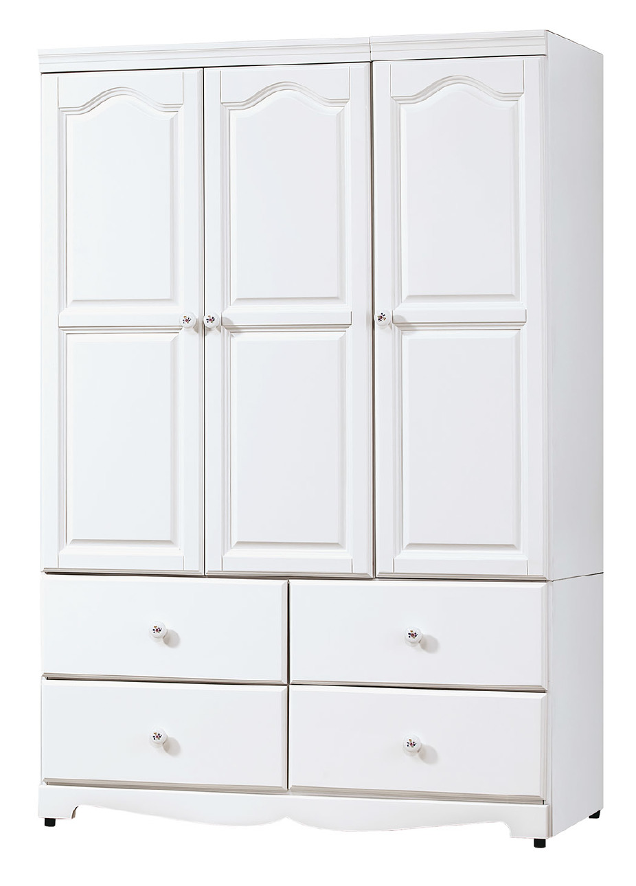 愛麗絲白色4x6尺衣櫥