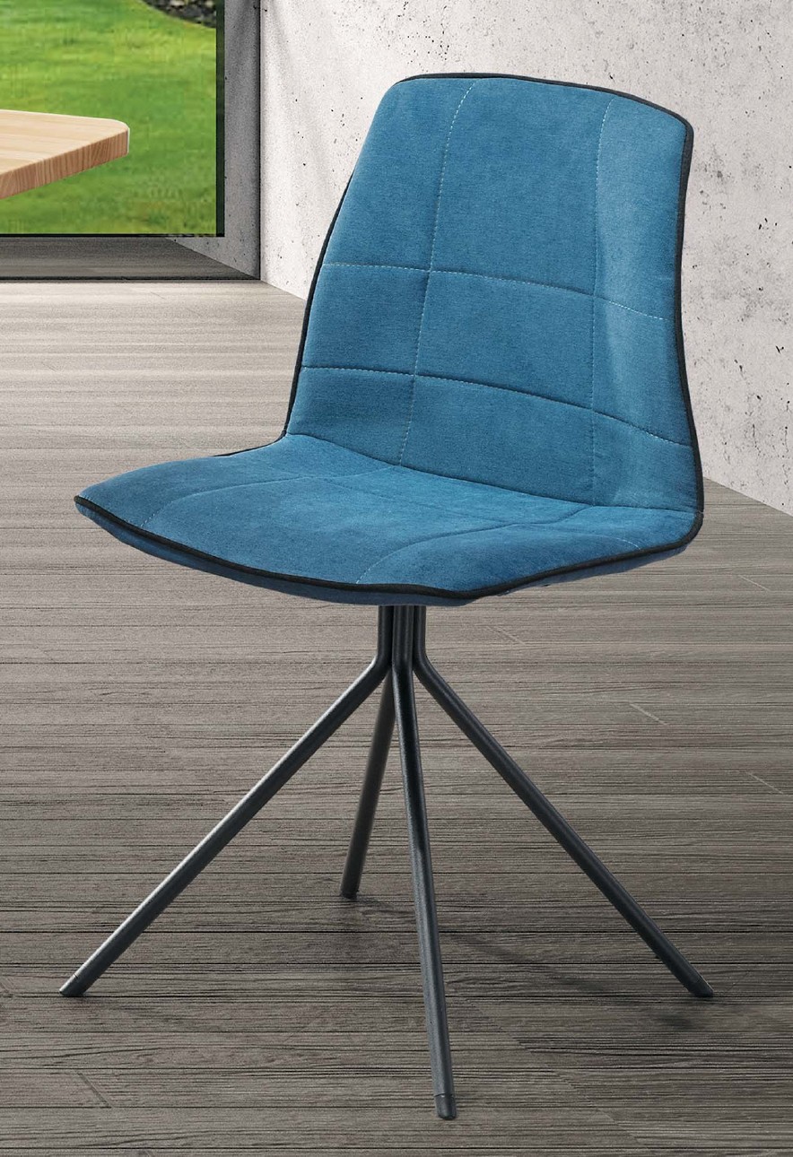 特洛伊藍色造型餐椅