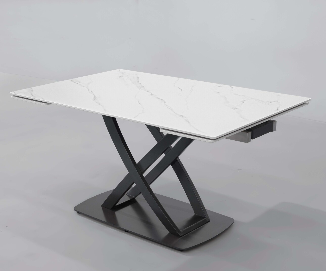 赫菲斯6.6尺岩板圓角伸縮餐桌