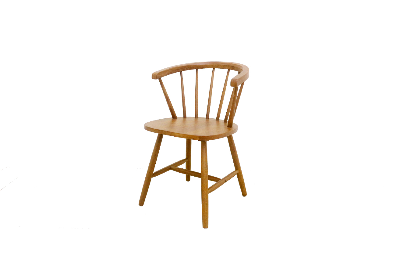 文森洗白實木餐椅
