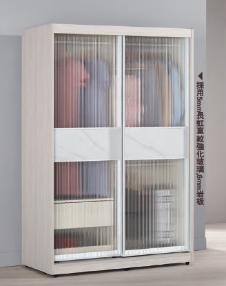蘿克斯4尺鋁框拉門衣櫥(白)